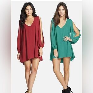 LOVERS + FRIENDS Floral Gracie Split Sleeve Dress,  Size M